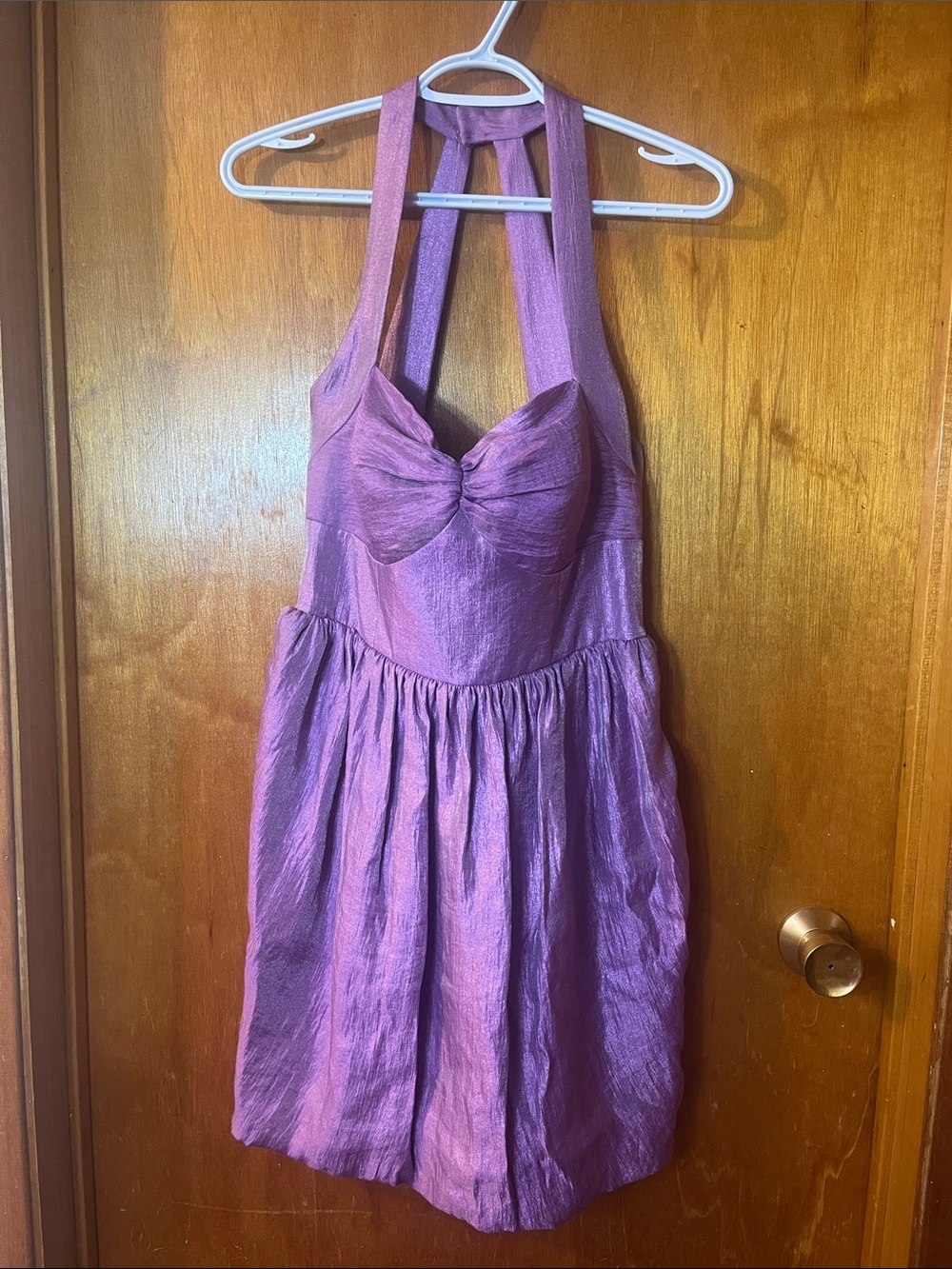 Woman’s Laundry by Design Purple Halter Fit-and-Flare Dress 8